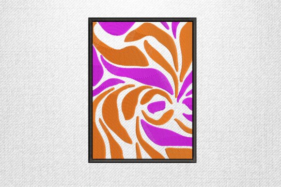 Abstract Art Embroidery Design for Boutique Apparel