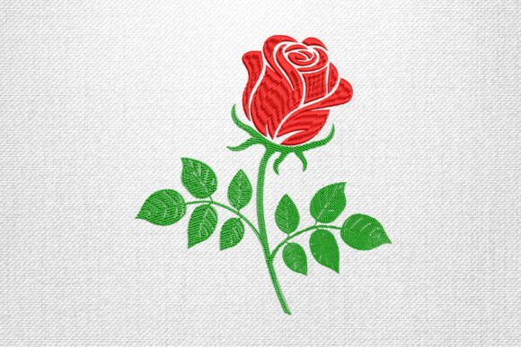 Elegant Rose with Leaves Embroidery Review