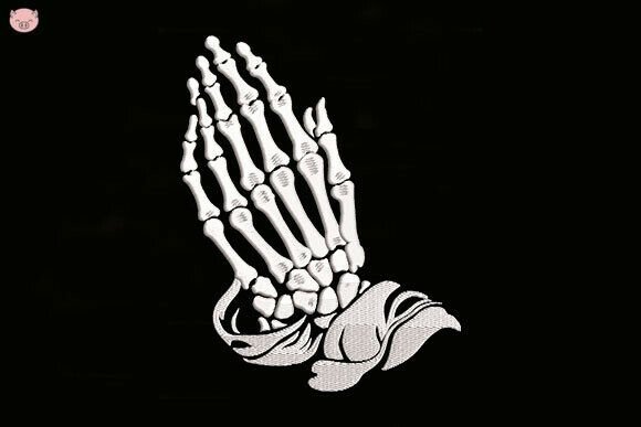 Gods Hand Skeleton Embroidery Review