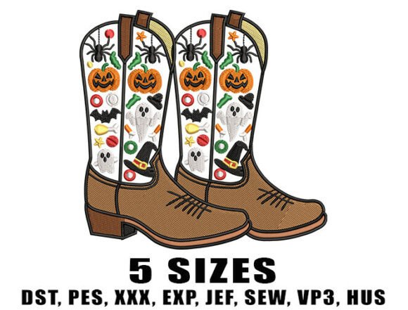 Halloween Cowboy Boots Embroidery Design Review