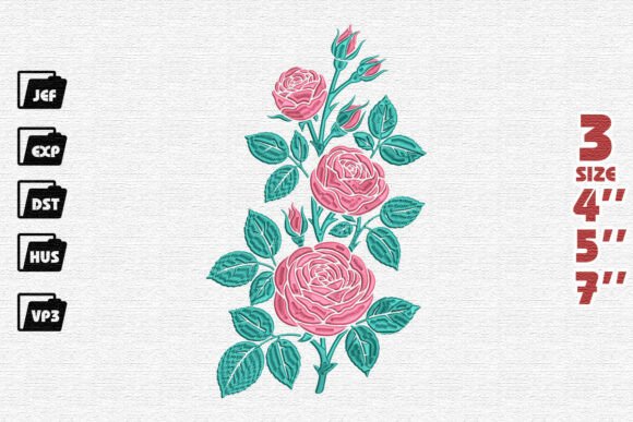 Review: Classic Garden Roses Embroidery for Apparel