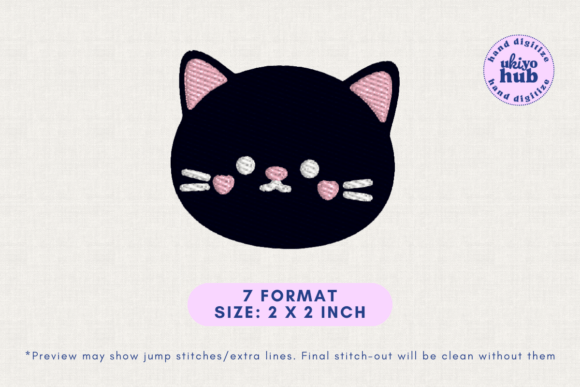 Review: Cute Kawaii Black Cat Embroidery for Business
