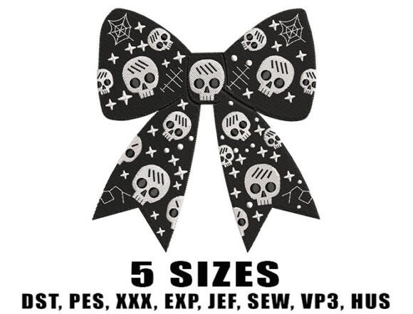 Review: Spooky Skull Bow Embroidery Design