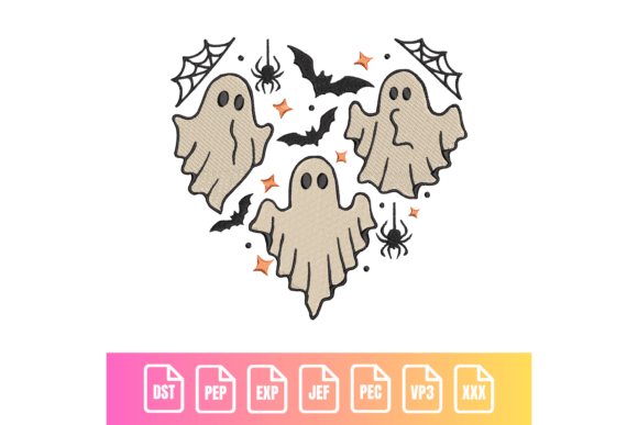 Review: Three Ghosts Halloween Embroidery Design for Boutique Sweatshirts