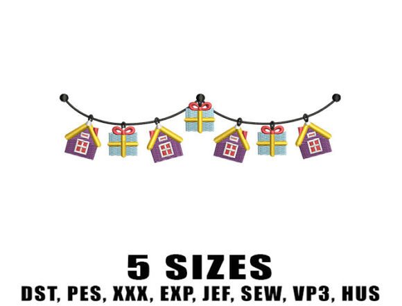 Reviewing the Holiday Gift Garland Embroidery Design