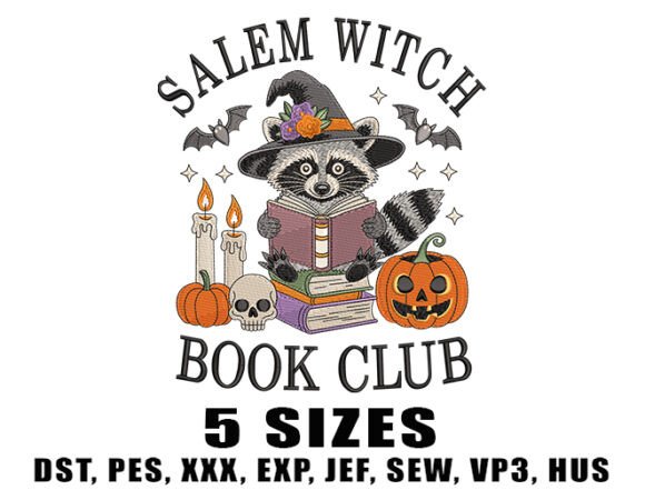 Salem Witch Raccoon Embroidery Design Review